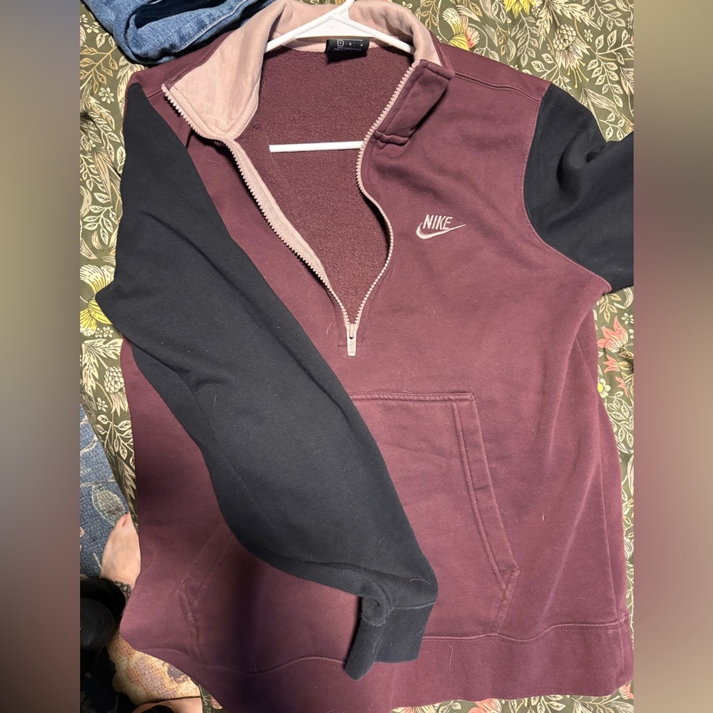 Nike Color Block Half Zip Pullover Sweatshirt